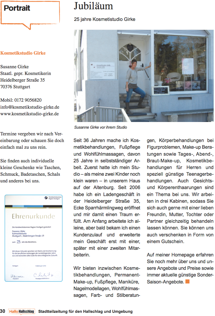 Zeitungsartikel Hallo Hallschlag